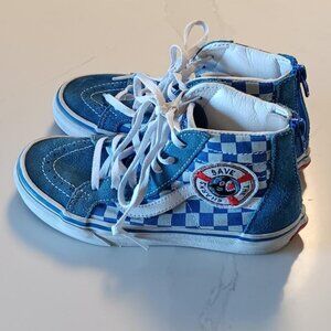 VANS Kids Hightop Sneakers Save The Sharks Size 1.5